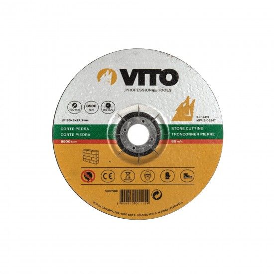 Disco de corte pedra ref VICP180 VITO