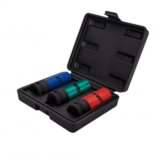 Conjunto 3 chaves de impacto 1/2" para rodas cr-mo refª VICI3MO VITO Conjunto 3 chaves de impacto 1/2" para rodas cr-mo refª VICI3MO VITO