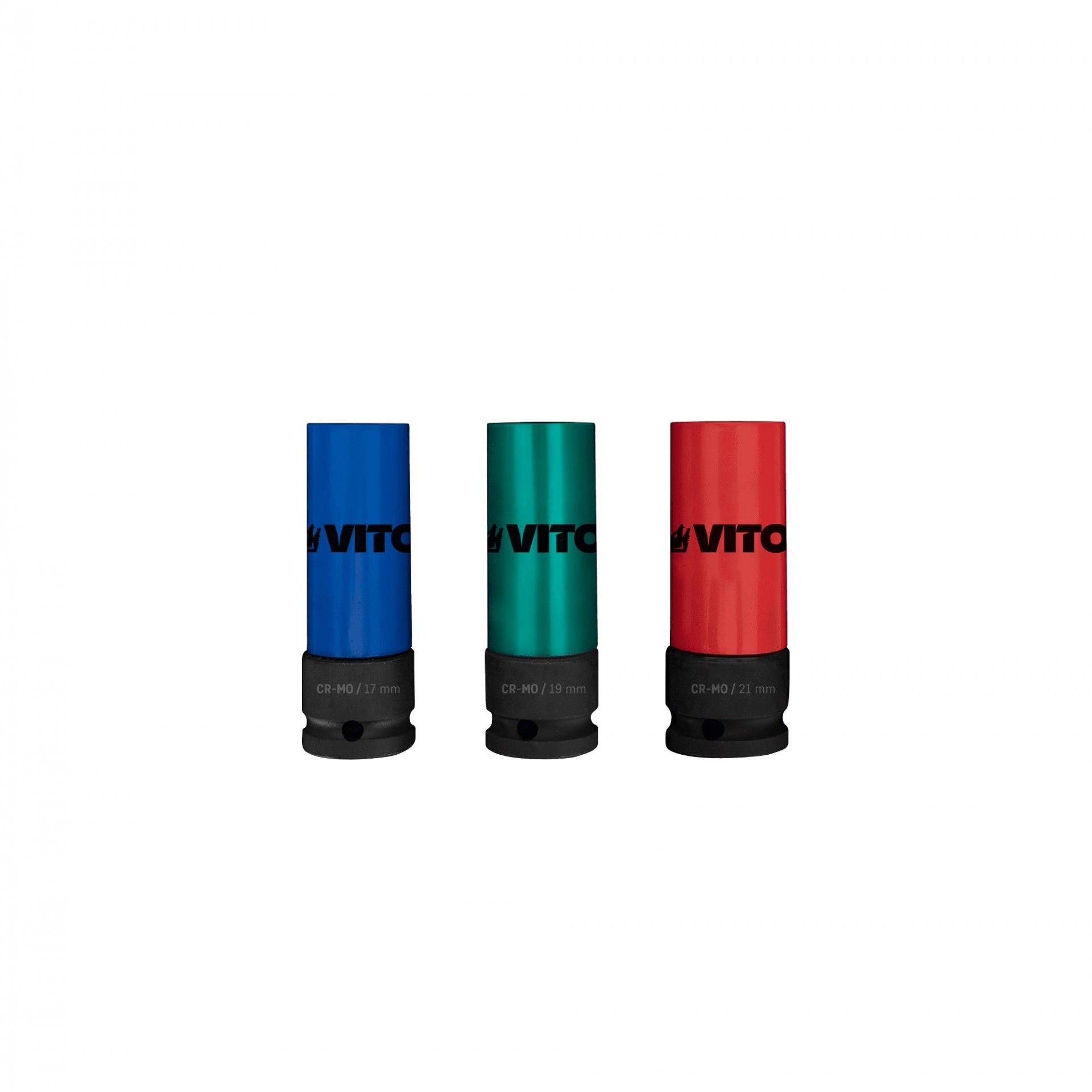 Conjunto 3 chaves de impacto 1/2" para rodas cr-mo refª VICI3MO VITO