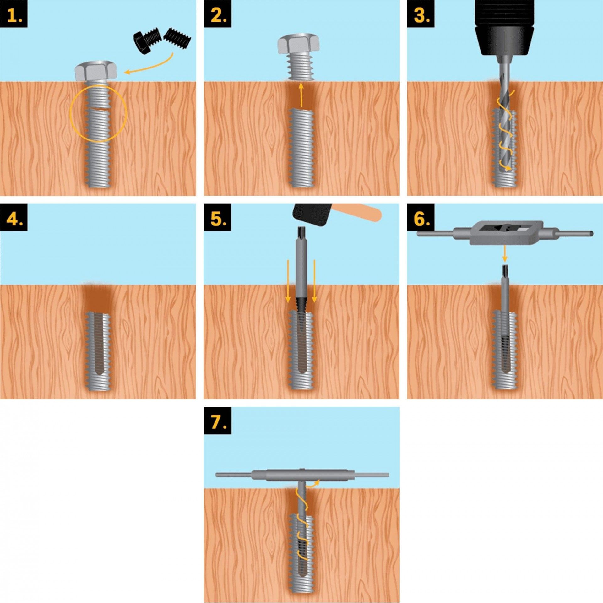 Conjunto extrator de parafusos refª VICEP6P VITO