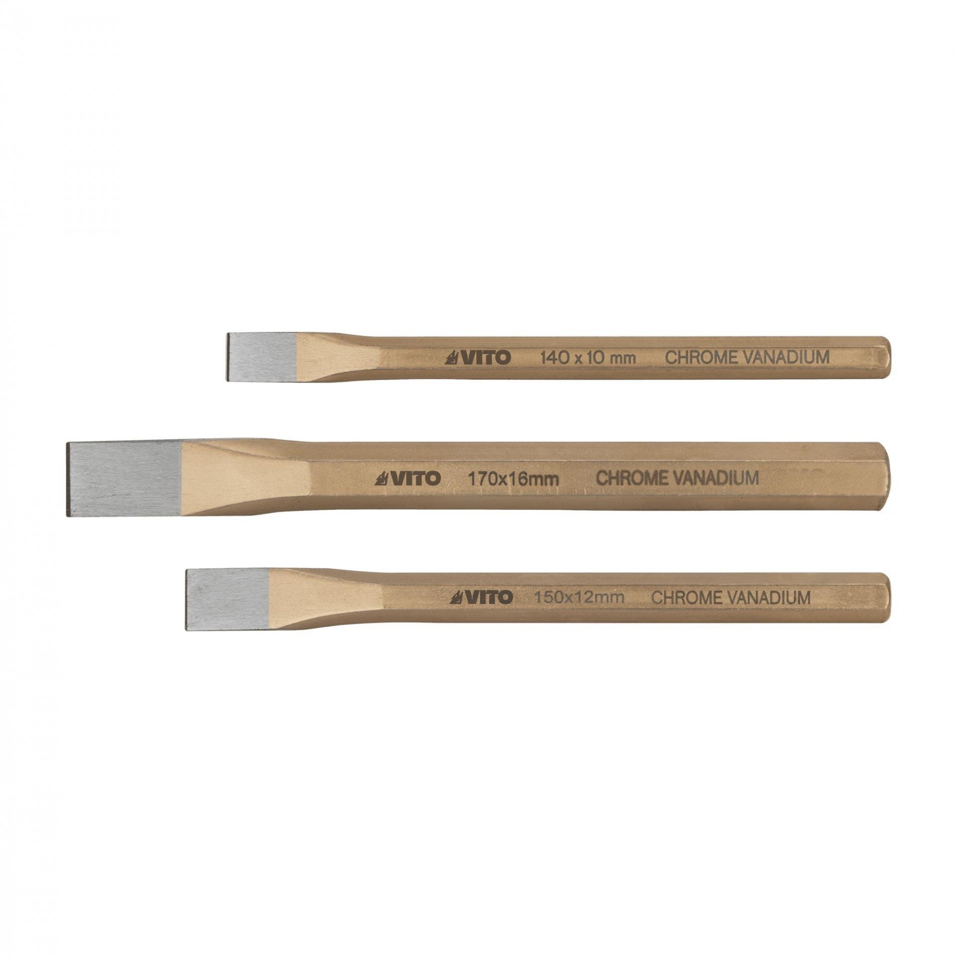 Conjunto de 3 escopros de aço refª VICE3 VITO