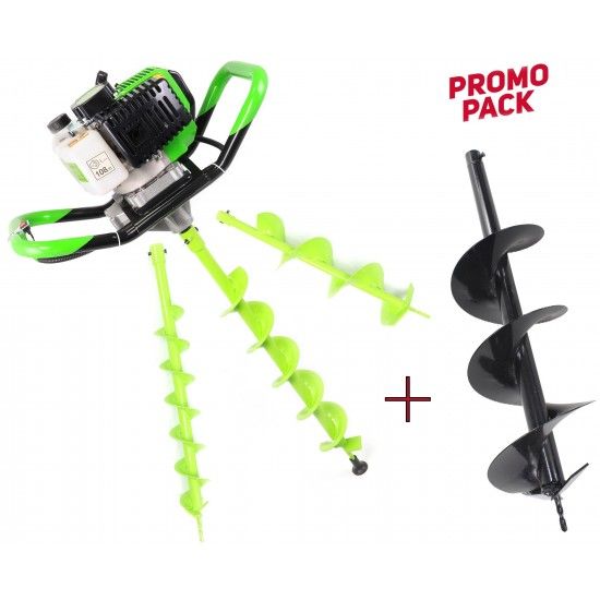 Abre Buracos com 3 Brocas, 51.7CC, 1.85Kw  [48245] + Broca 200mm [48248] SUPER POWER