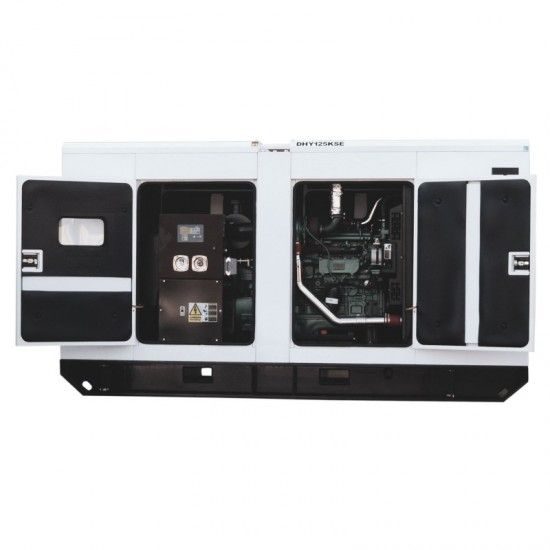 Gerador diesel silencioso 125KVA trifsico ref DHY125KSE HYUNDAI