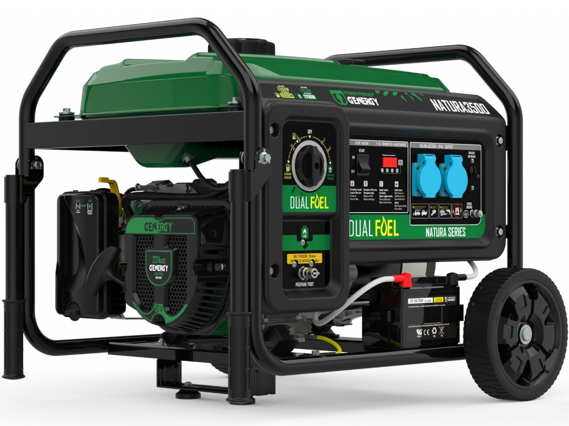 Gerador Gasolina-Propano NATURA 3500 3300W refª 15020 GENERGY