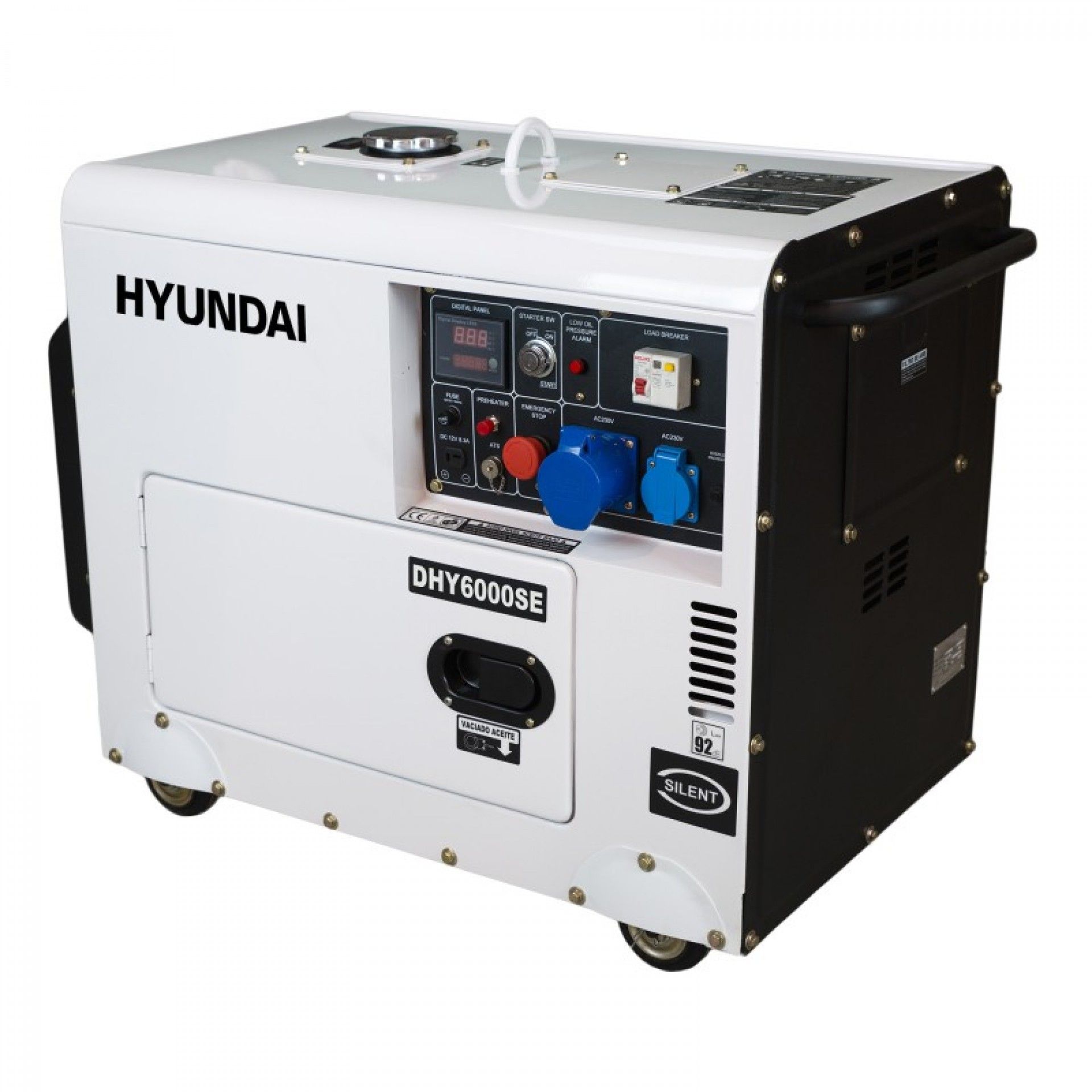 Gerador diesel silencioso 5.3KW monofásico refª DHY6000SE HYUNDAI