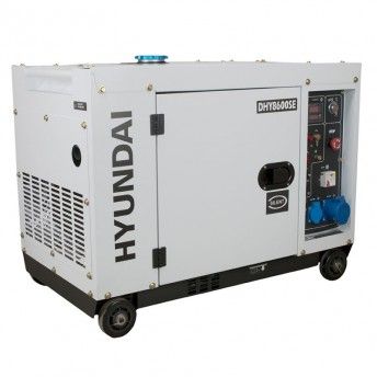 Gerador diesel silencioso 6.3KW monofsico ref DHY8600SE HYUNDAI