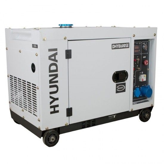 Gerador diesel silencioso 6.3KW monofsico ref DHY8600SE HYUNDAI