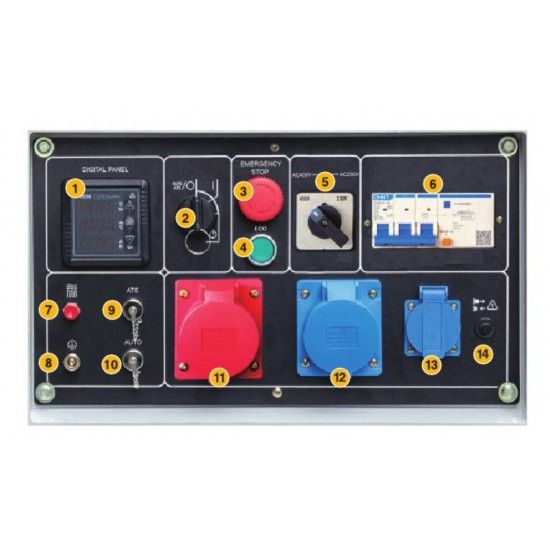 Gerador diesel silencioso 6.5Kw trif/monoásico refª DHY9000SEi-T HYUNDAI Gerador diesel silencioso 6.5Kw trif/monoásico refª DHY9000SEi-T HYUNDAI