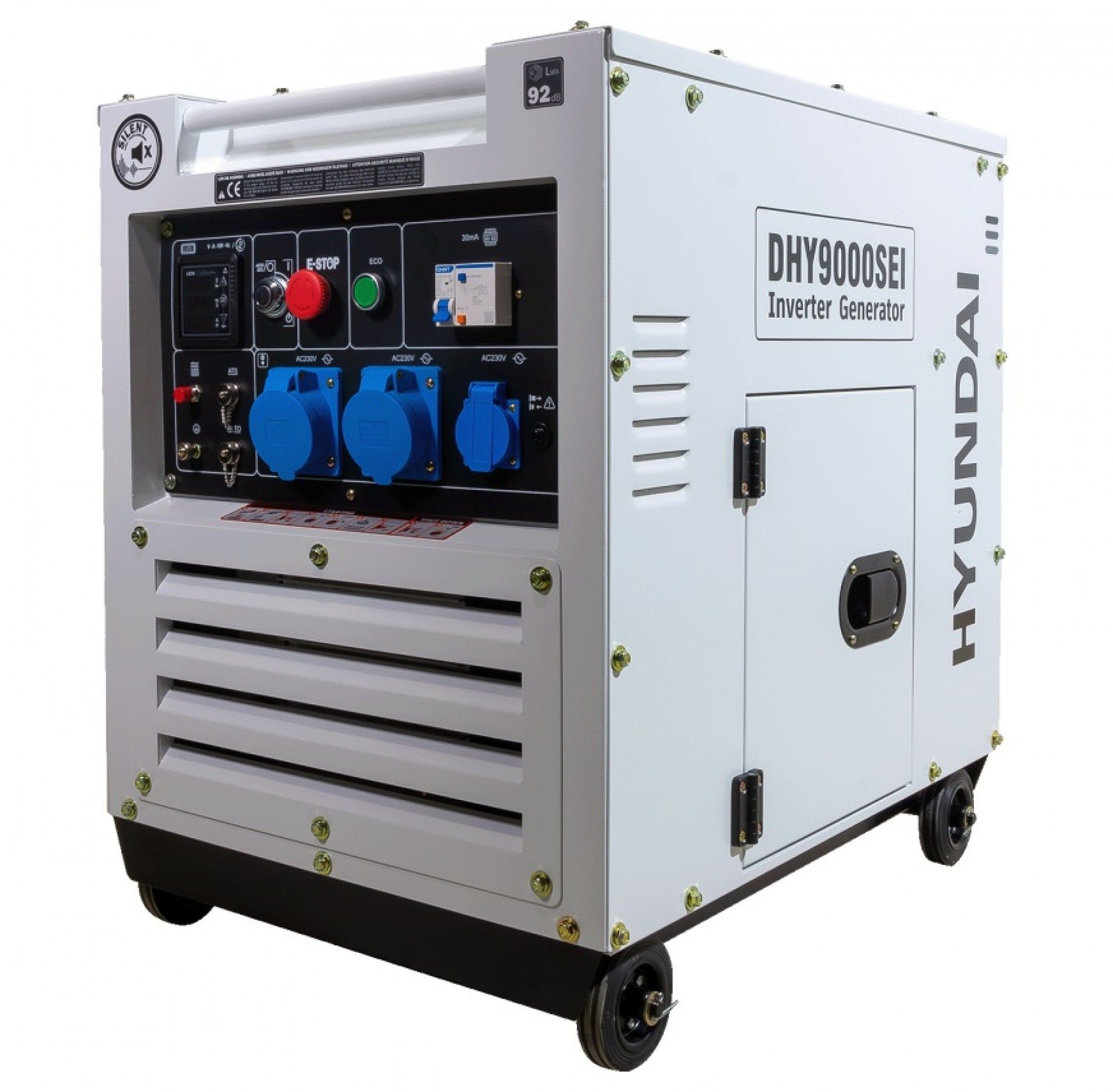 Gerador diesel silencioso 6.5Kw trif/monoásico refª DHY9000SEi-T HYUNDAI