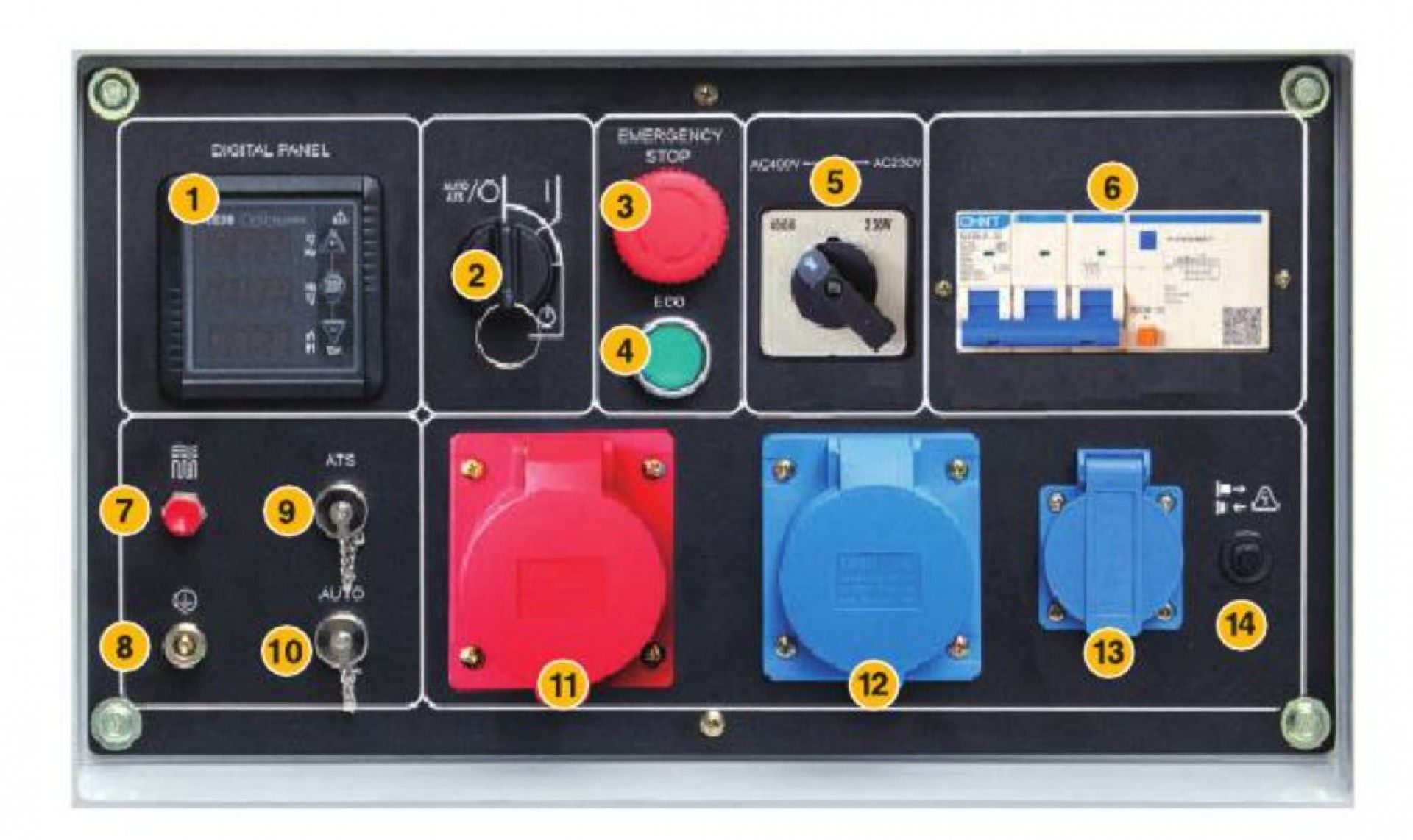 Gerador diesel silencioso 6.5Kw trif/monoásico refª DHY9000SEi-T HYUNDAI