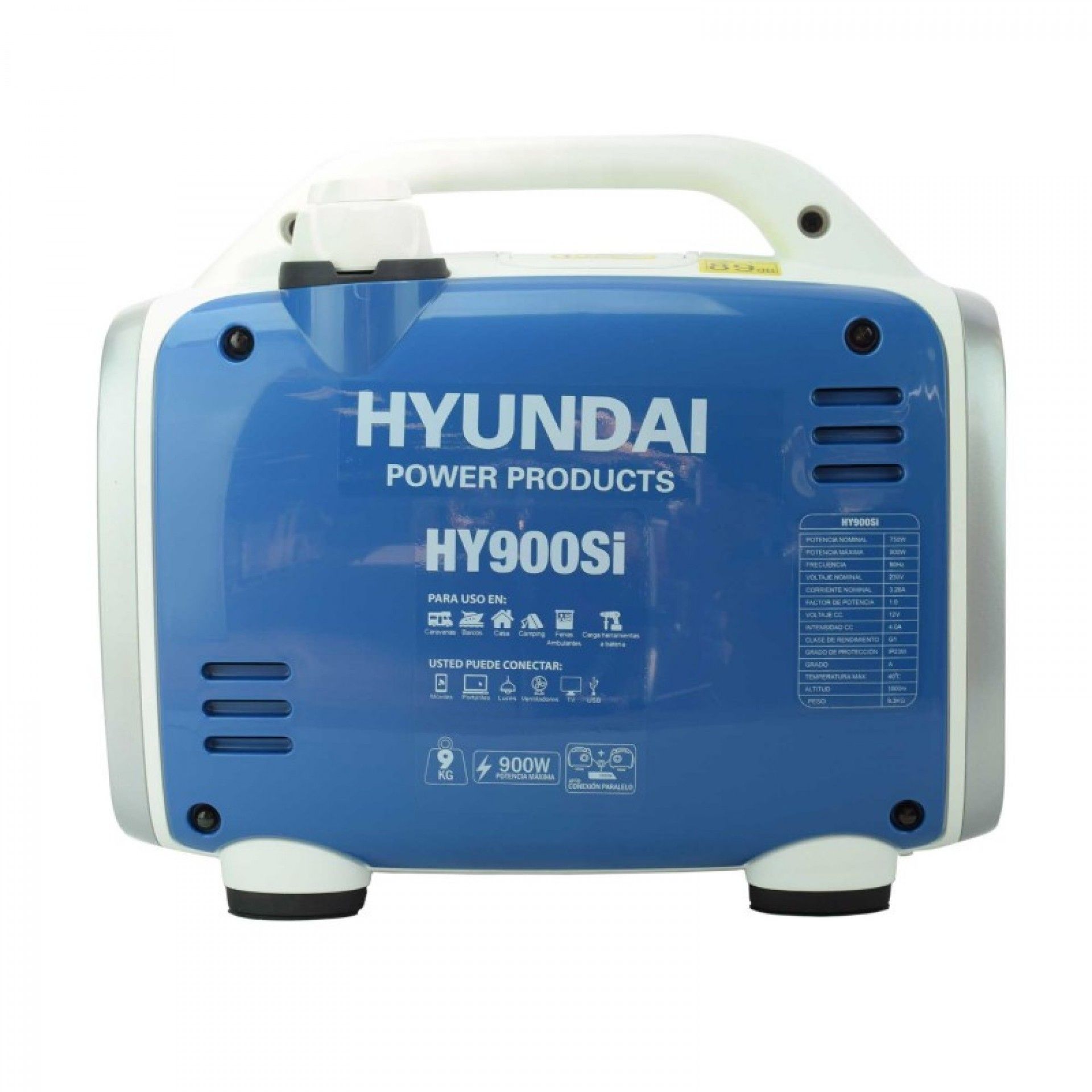 Gerador silencioso gasolina monofásico 0.9Kw refª HY900Si HYUNDAI