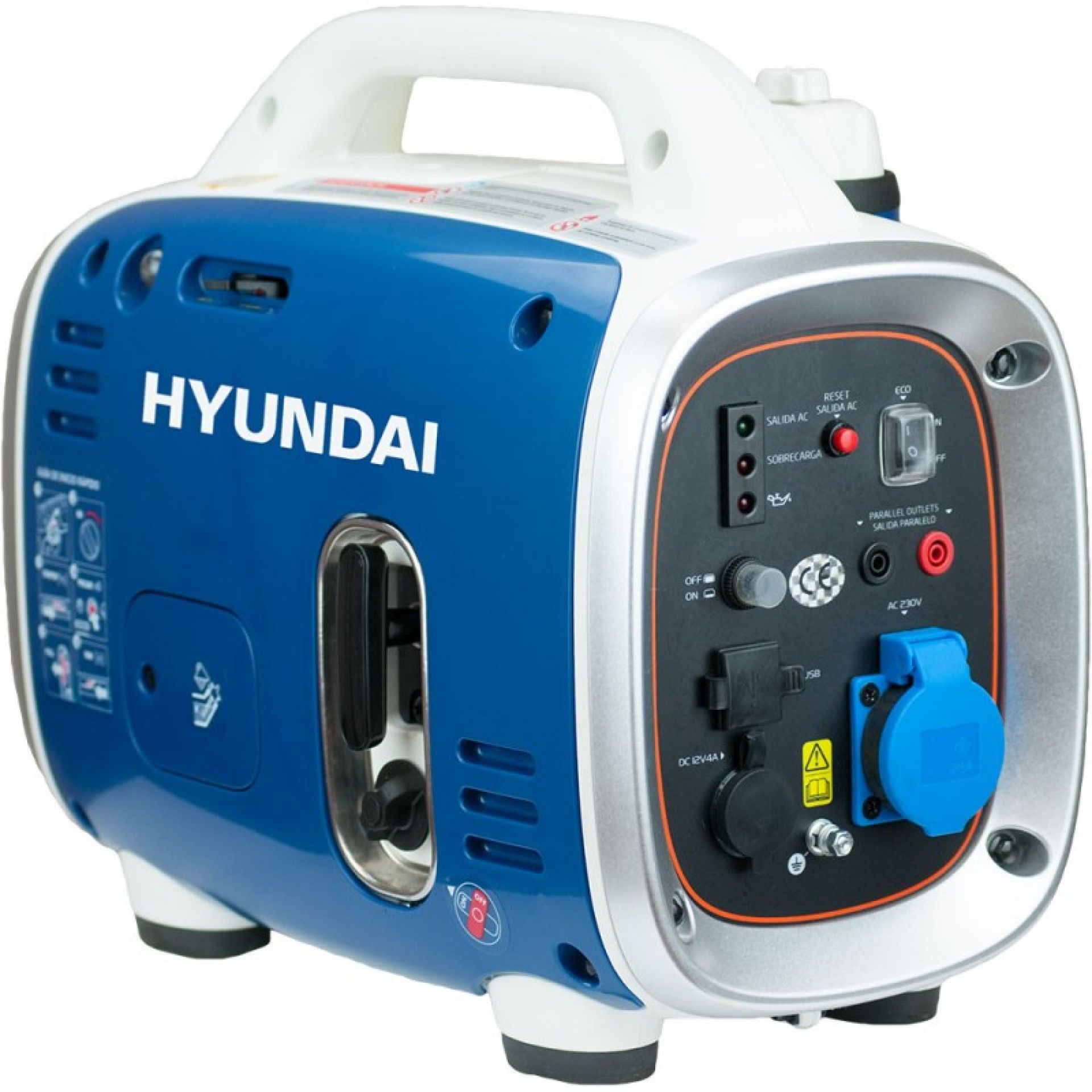 Gerador silencioso gasolina monofásico 0.9Kw refª HY900Si HYUNDAI