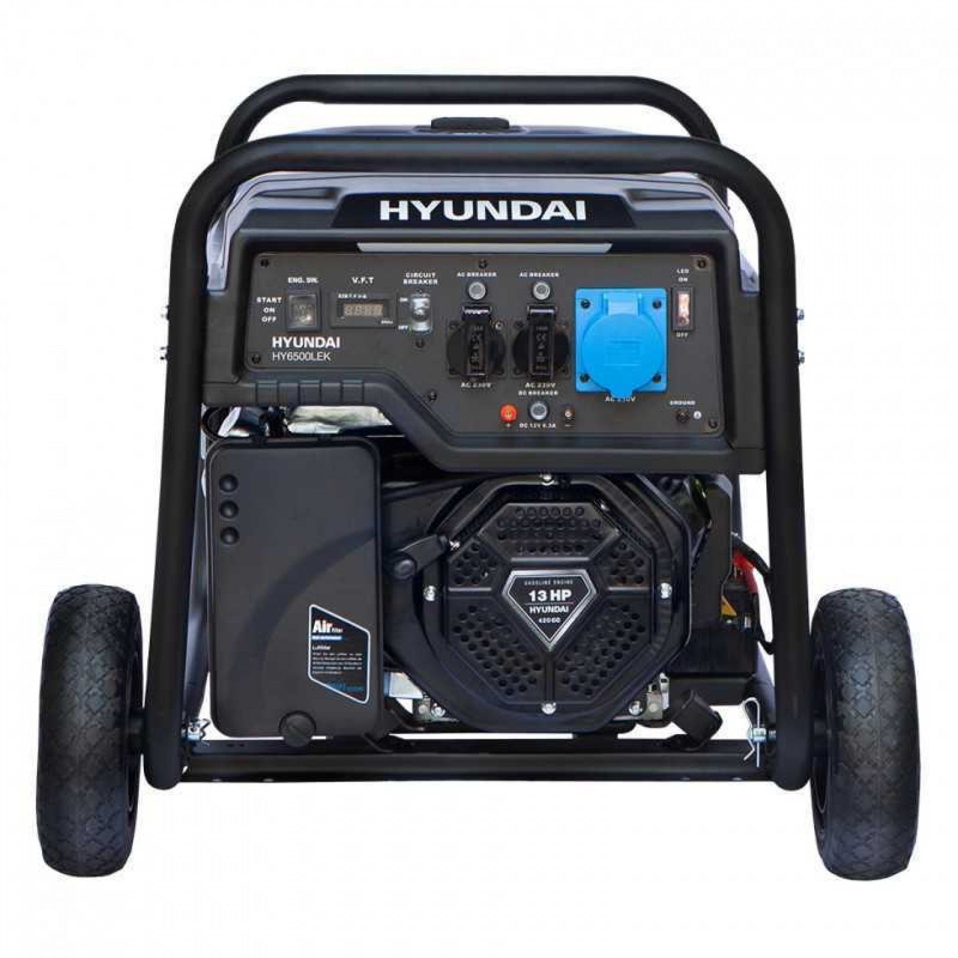Gerador gasolina monofásico 6.5Kw refª HY9100LEK HYUNDAI