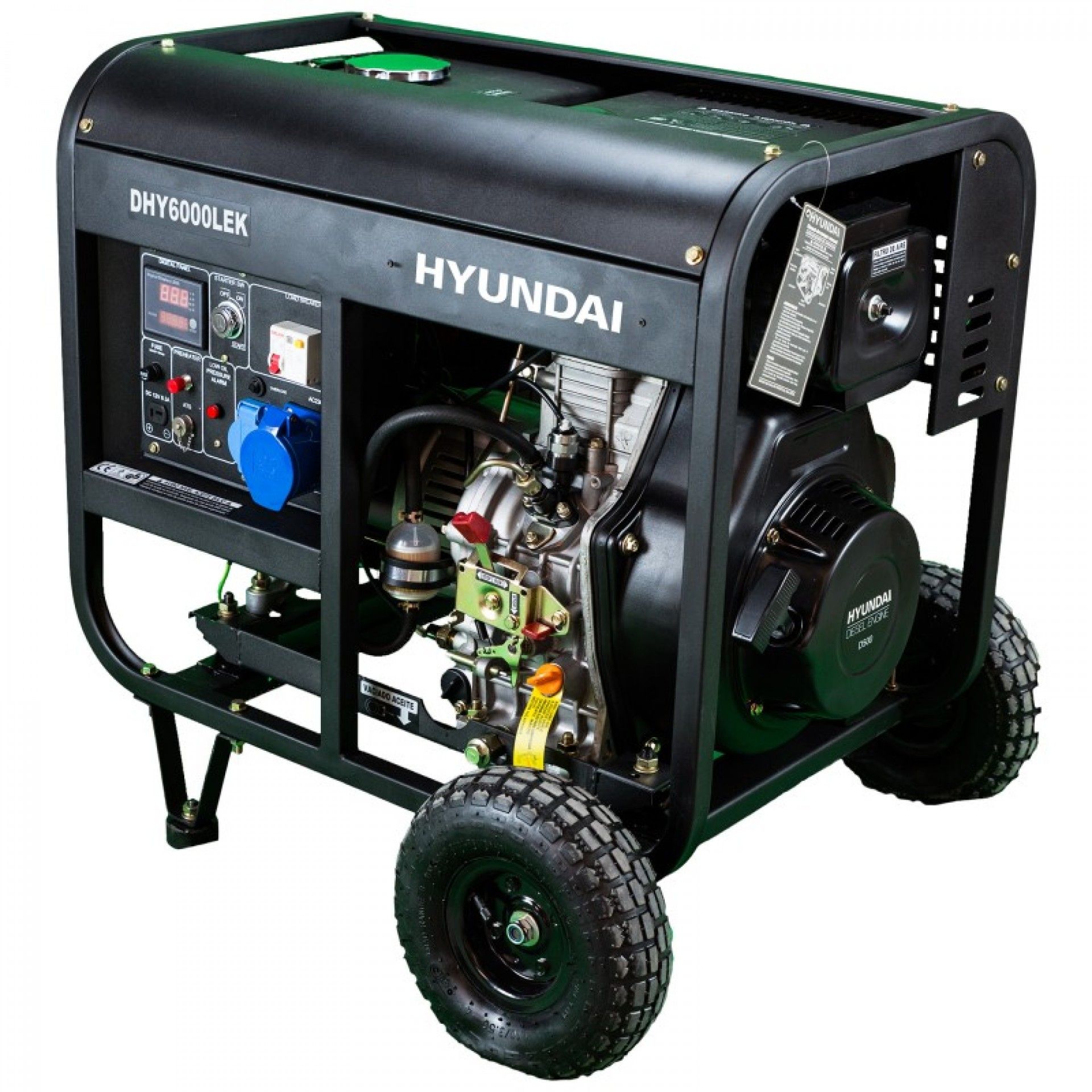 Gerador diesel monofásico 5.5Kw 3000rpm refª DHY6000LEK HYUNDAI