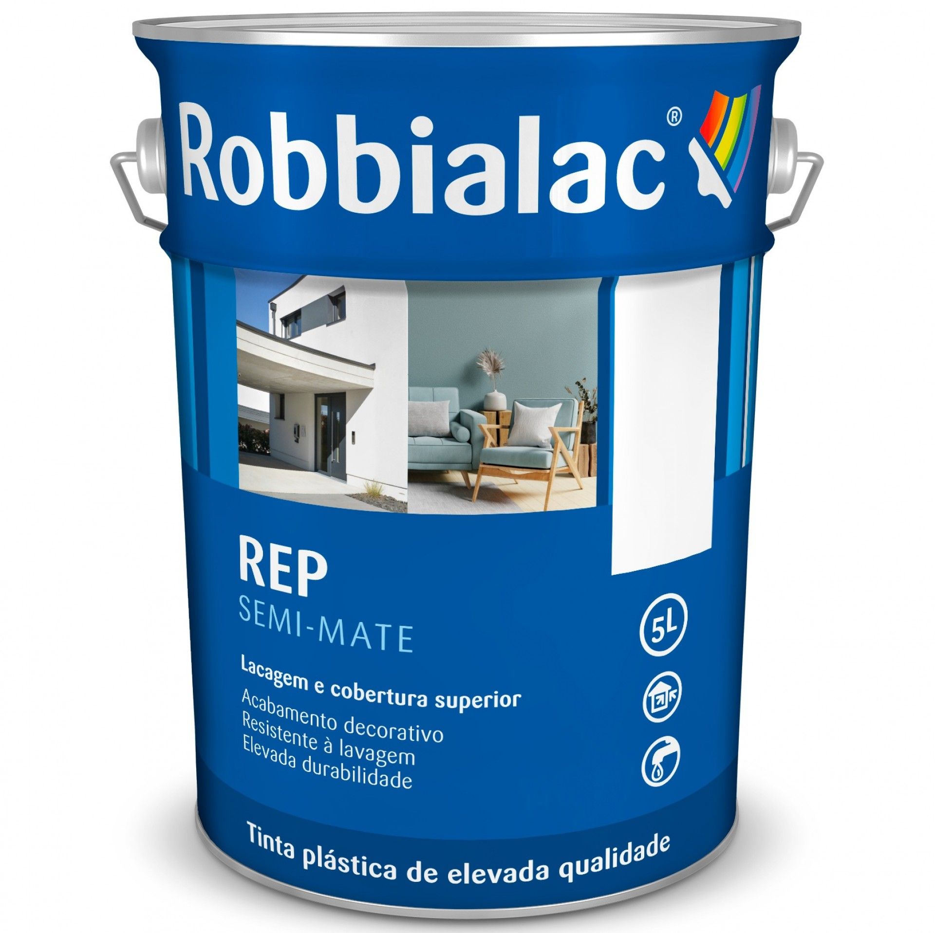 Tinta REP semi-mate branco 5L refª 064 ROBBIALAC