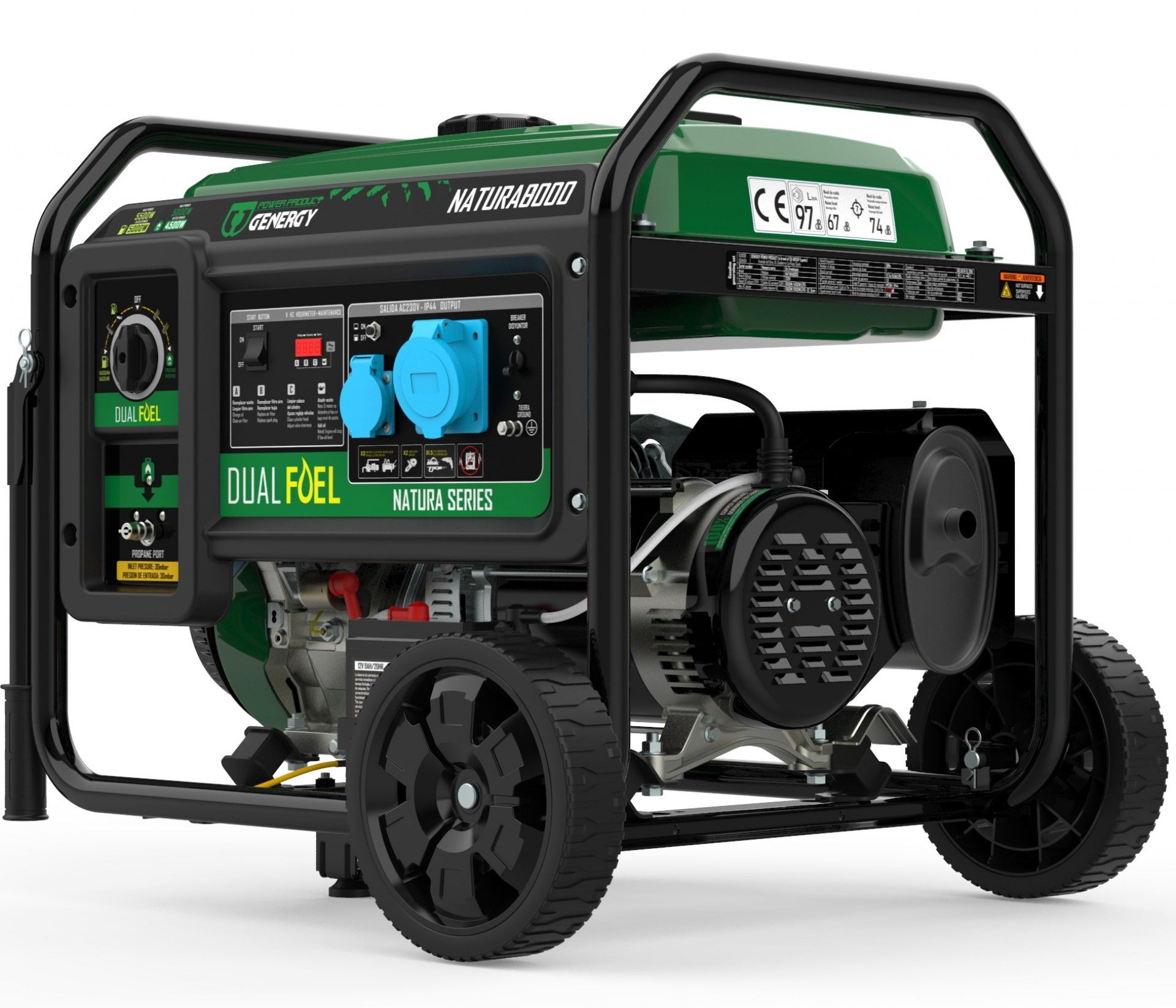 Gerador Gasolina-Propano NATURA 8000 8500W refª 15030 GENERGY