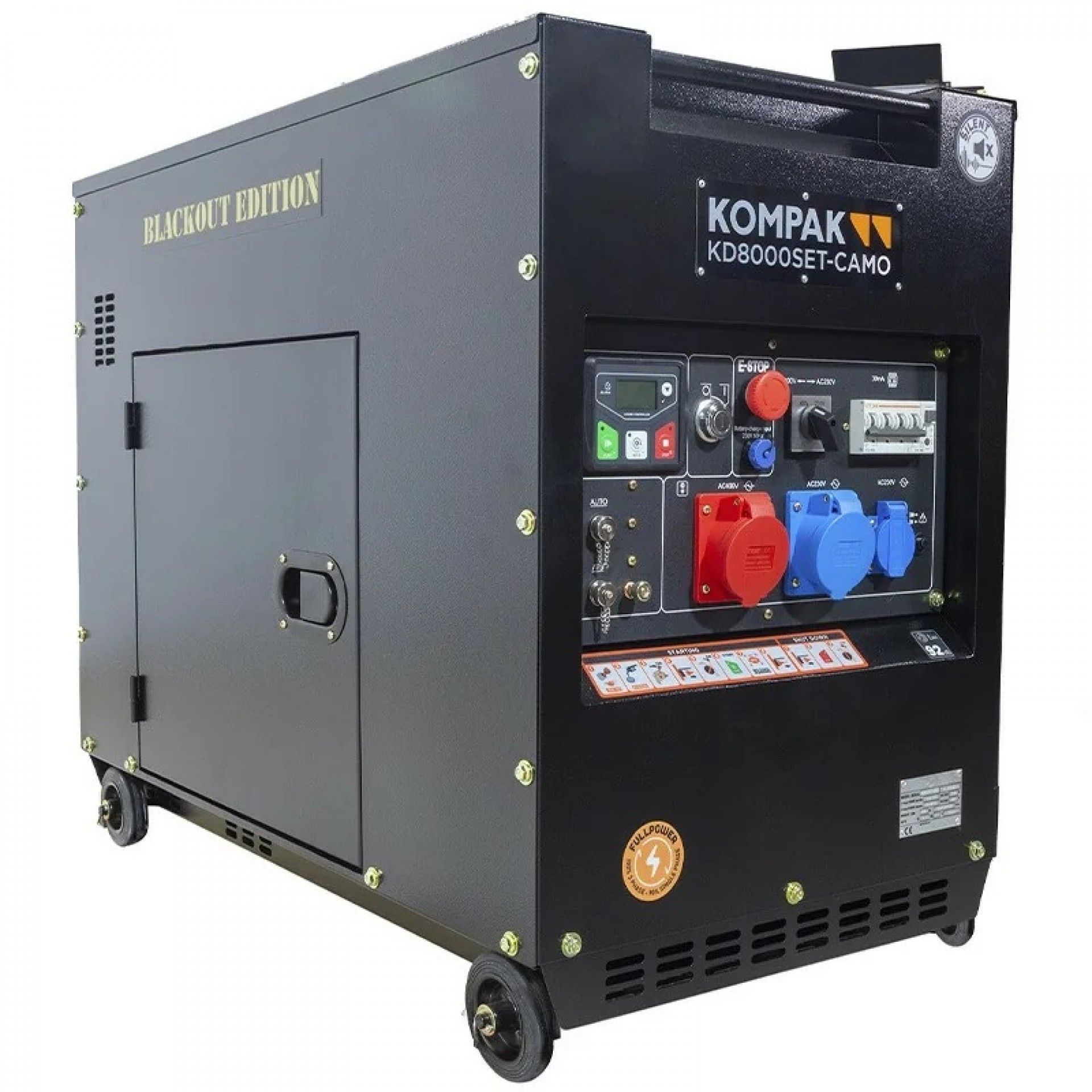 Gerador diesel silencioso mono/trifásico 8KvA refª KD8000SET-CAMOF Kompak