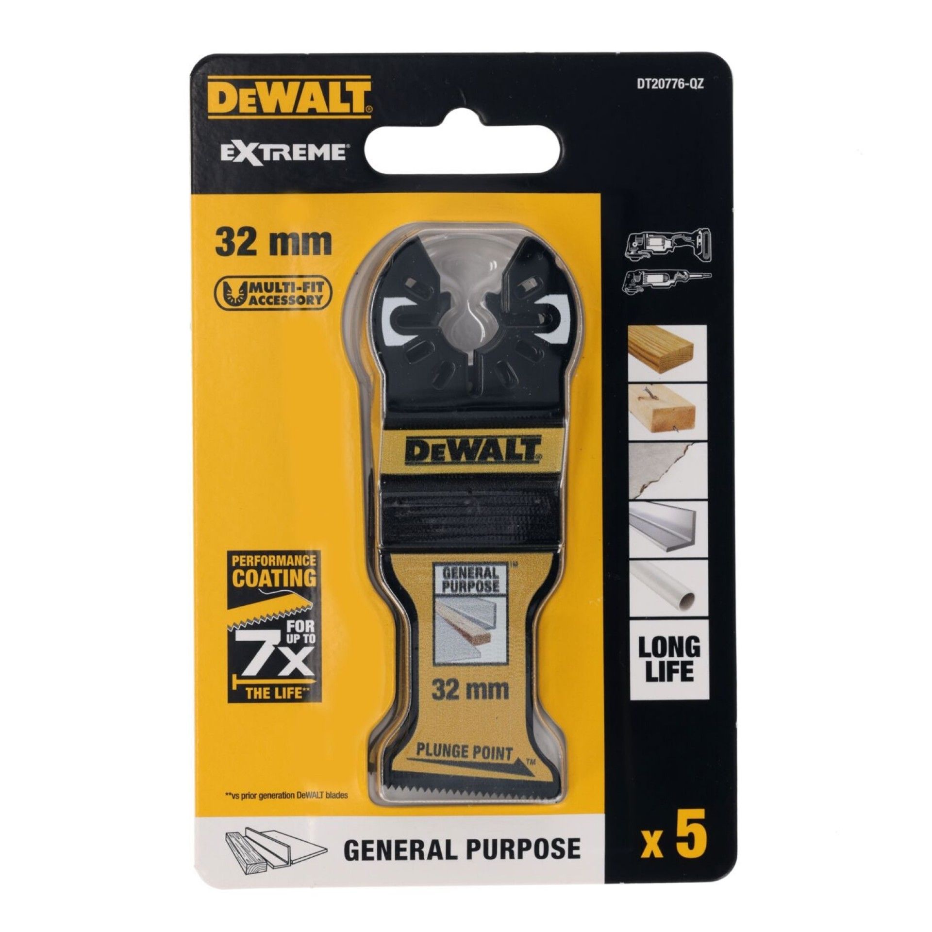 Conjunto de 5 lâminas para multi-funções refª DT20776-QZ Dewalt