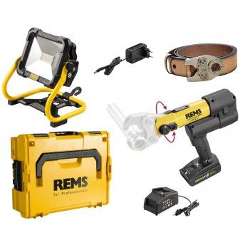 Kit prensadora Akku-Press E 22V ACC BP L-box [576017 R30J]+ 2 Baterias 2.5Ah +Projetor led [175210 R