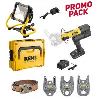 Kit prensadora Akku-Press E 22V ACC BP L-box [576017 R30J]+ 2 Baterias 2.5Ah +Projetor led [175210 R