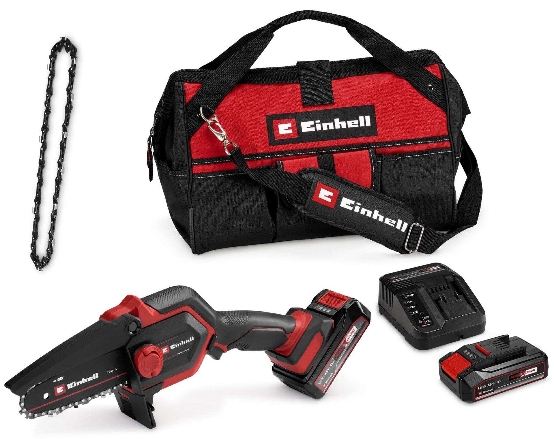 Serra de poda a bateria Serra podadora a bateria GE-PS 18/15 Li ? Kit com saco refª 4600043 Einhell