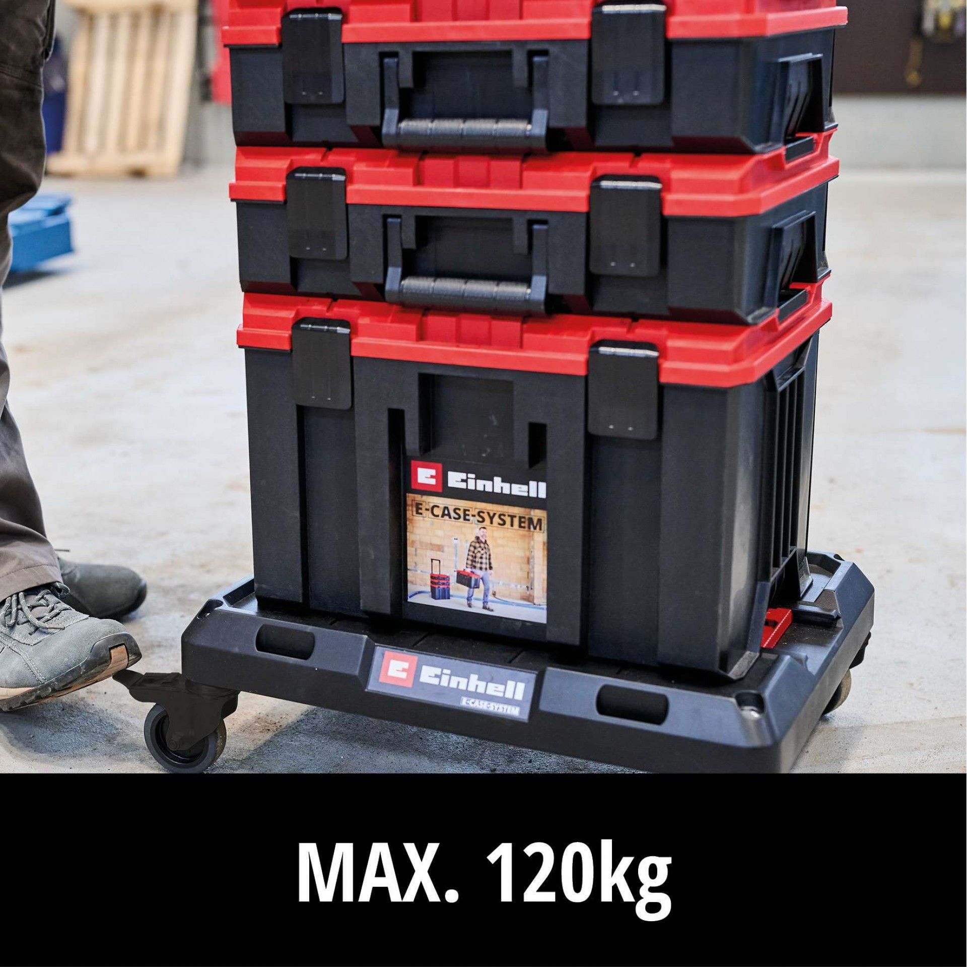Mala de transporte modular Base com rodas para E-Case refª 4540041 Einhell