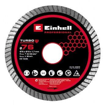 Disco de corte diamantado 76 x 1,7 mm ref 4440470 Einhell