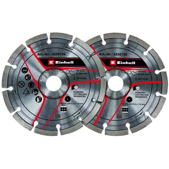 Disco de corte diamantado 125 mm (para fresa de parede) ref 4350736 Einhell
