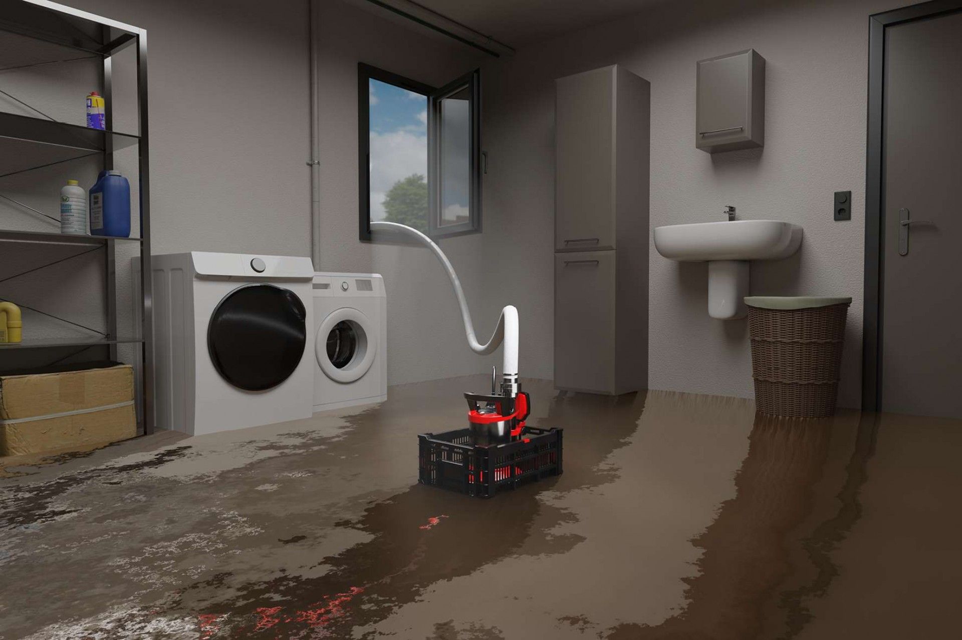 Bomba de águas sujas Conjunto anti-inundações GE-DP 7535 N LL ECO (bomba de águas sujas) refª 418151