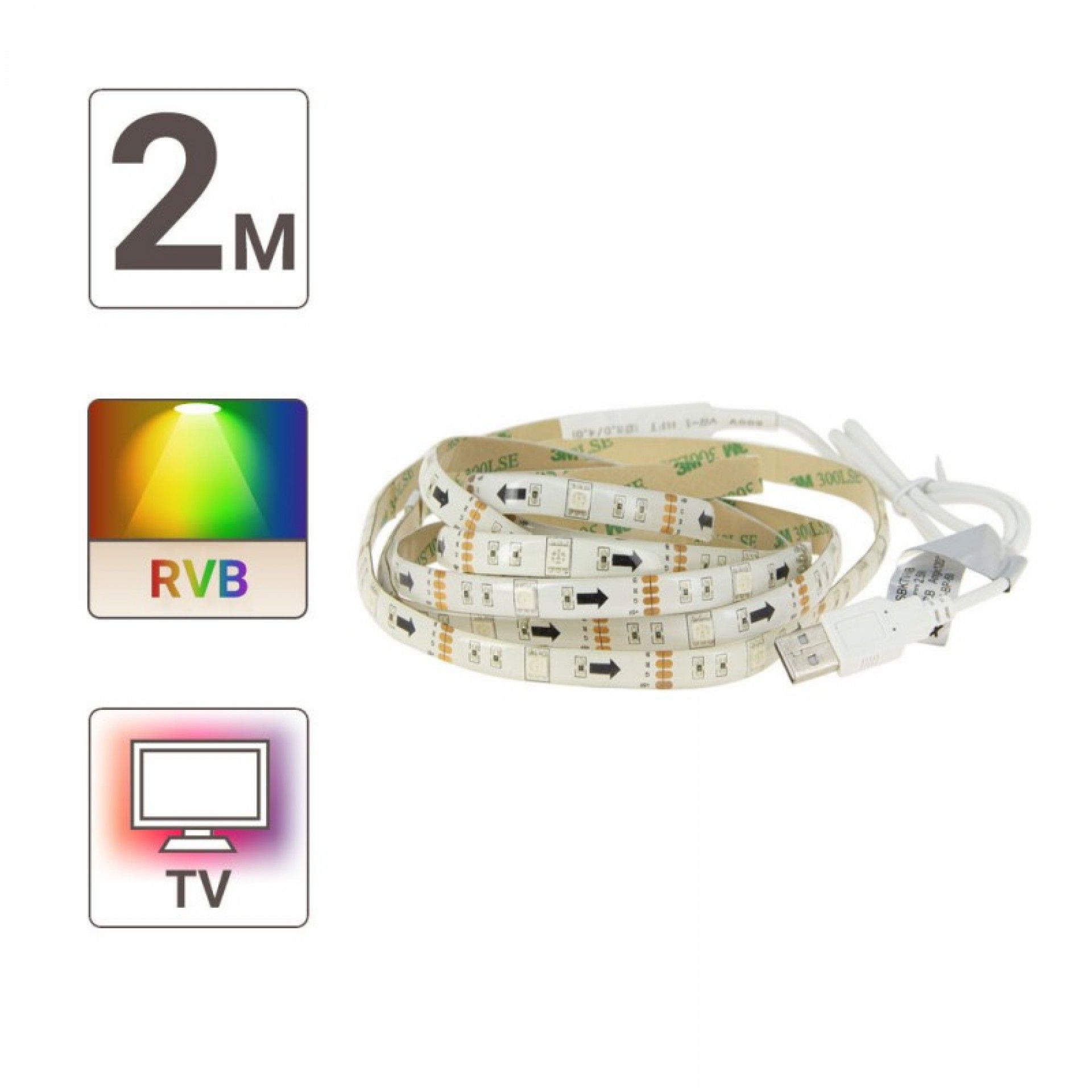 Fita led 2m RGB refª EG-LSBKTVRVB XANLITE