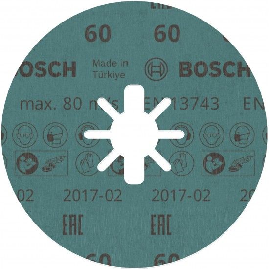 Disco em fibra PRO R780 X-Lock, 125 mm, G60 refª 2608619185 BOSCH Disco em fibra PRO R780 X-Lock, 125 mm, G60 refª 2608619185 BOSCH