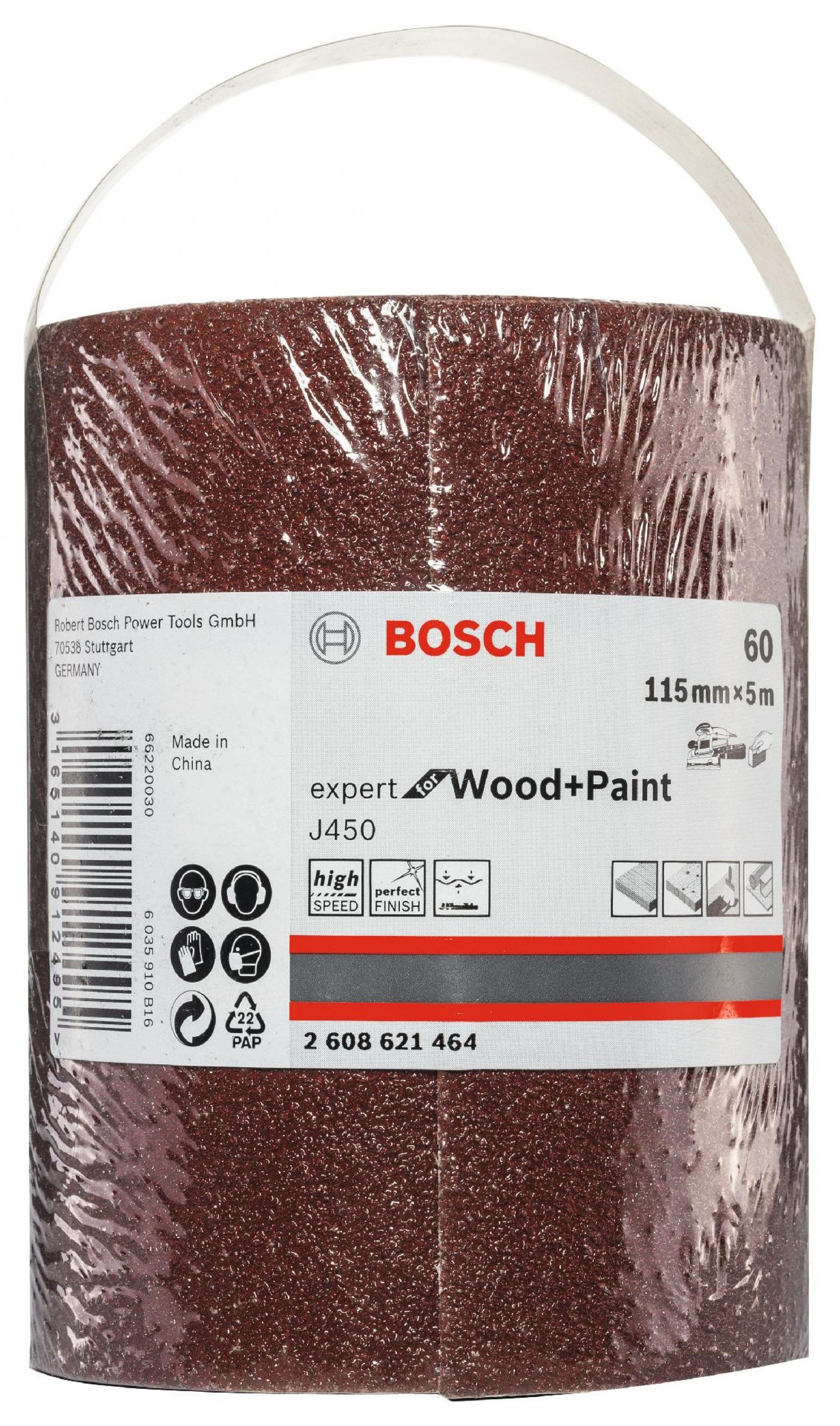 Lixa J450 Expert for Wood and Paint, 115 mm X 5 m, G60 refª 2608621464 BOSCH