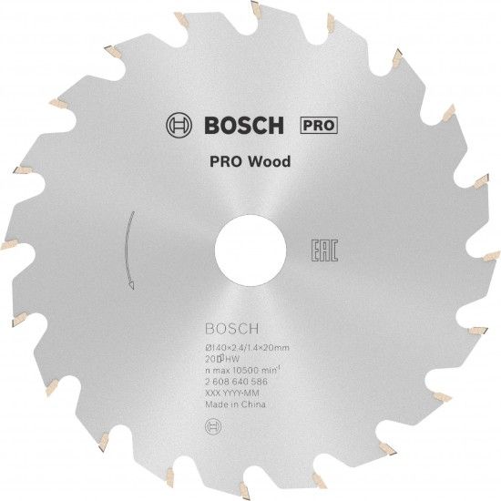 Disco PRO Wood, 140 x 2,4 x 20 mm, T20 ref� 2608640586 BOSCH