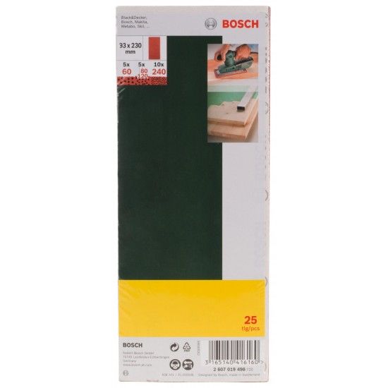 Folhas de lixa 93x230 G60/80/120/240 ref� 2607019498 Bosch