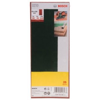 Folhas de lixa 93x230mm G60/80/120/240 25p� ref� 2607019499 Bosch
