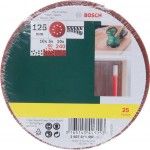 Discos p/lixadora �125mm G80/120/240 25p� ref� 2607019500 BOSCH