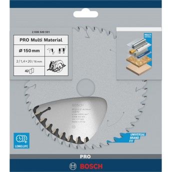 Disco PRO Multi Material, 150 x 2 x 20 mm refª 2608640501 BOSCH Disco PRO Multi Material, 150 x 2 x 20 mm refª 2608640501 BOSCH