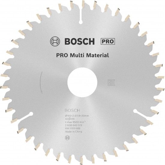 Disco PRO Multi Material, 165 x 2,4 x 30 mm refª 2608640519 BOSCH Disco PRO Multi Material, 165 x 2,4 x 30 mm refª 2608640519 BOSCH