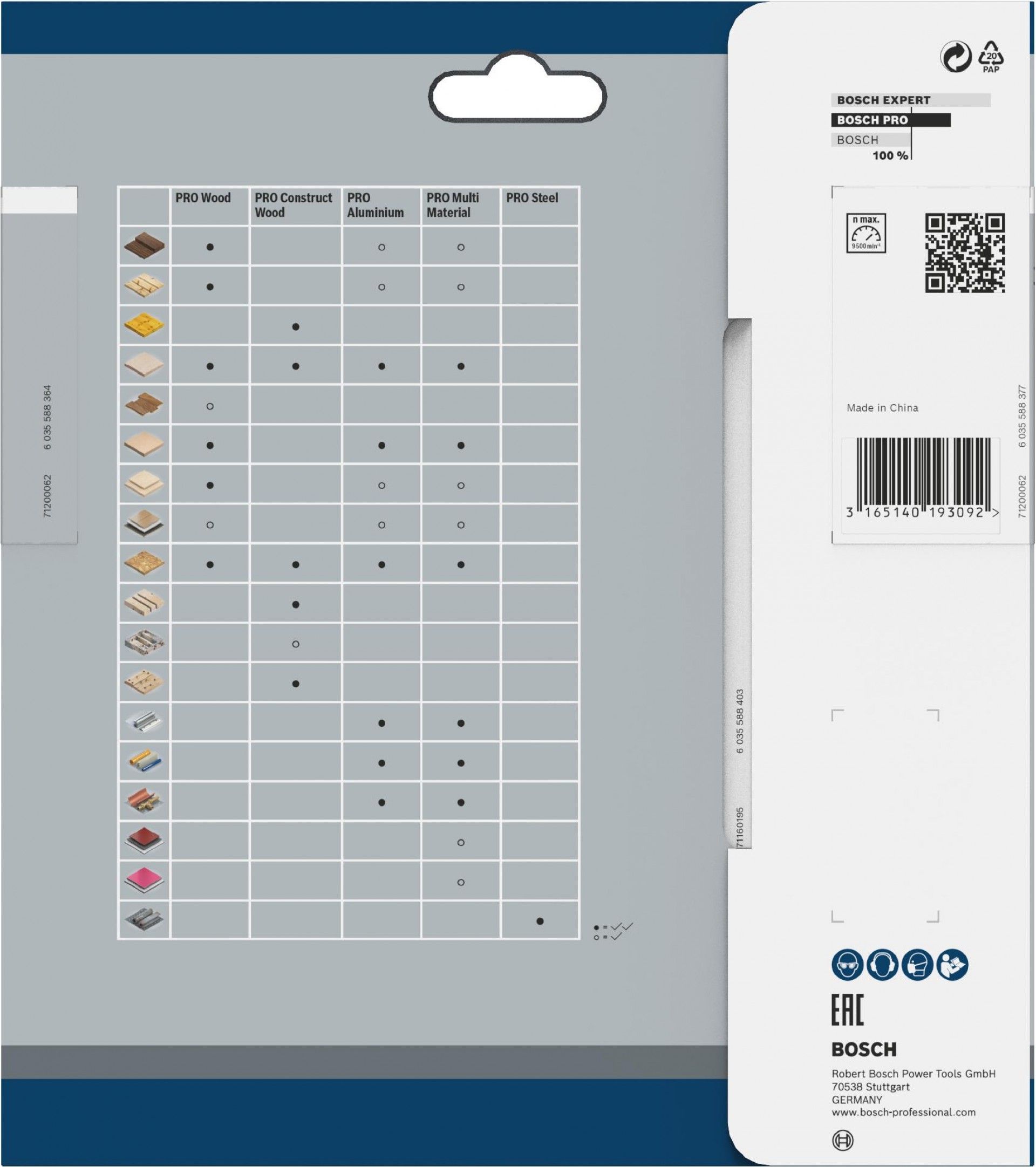 Disco PRO Multi Material, 165 x 2,4 x 30 mm refª 2608640519 BOSCH