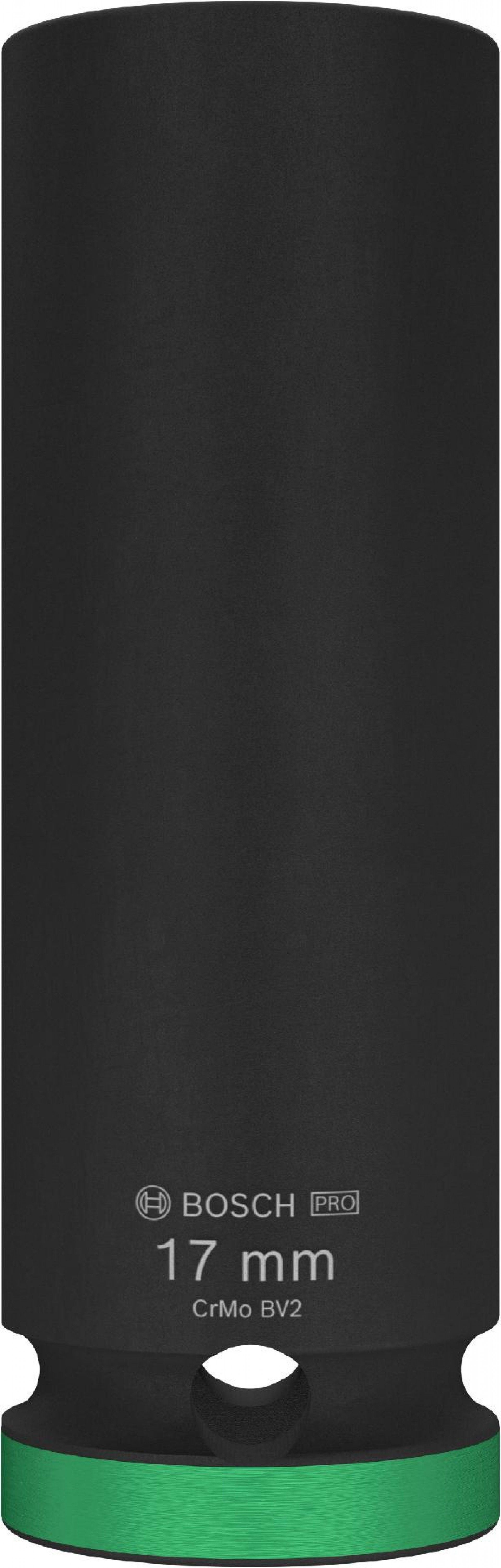 Pontas de aparafusar e chaves de caixa PRO Impact Socket, 1/2", 17 mm, profundas refª 2608003049 BOS