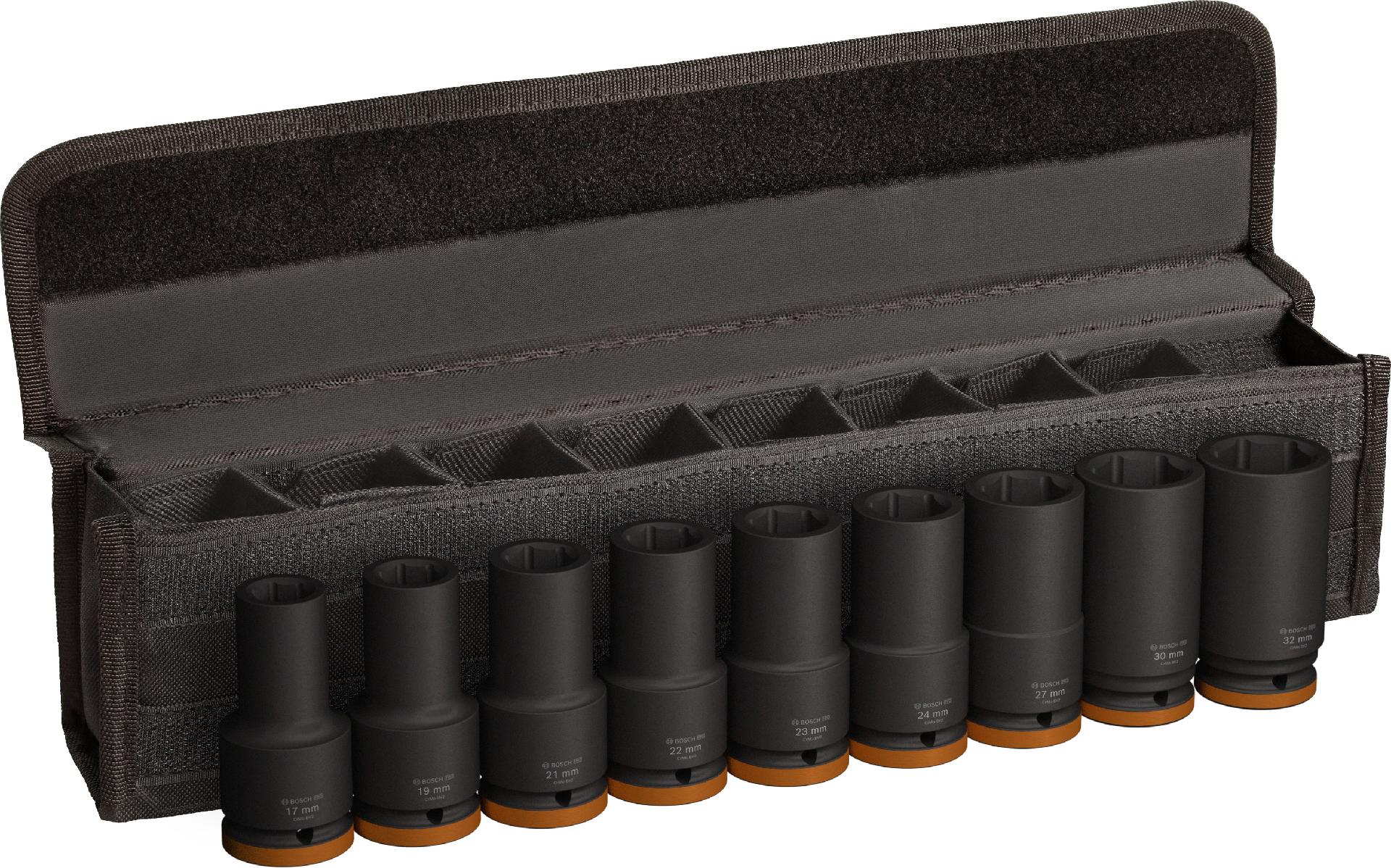 Pontas de aparafusar e chaves de caixa PRO Impact Socket Set, 3/4", profundas, 9 peças refª 26080030