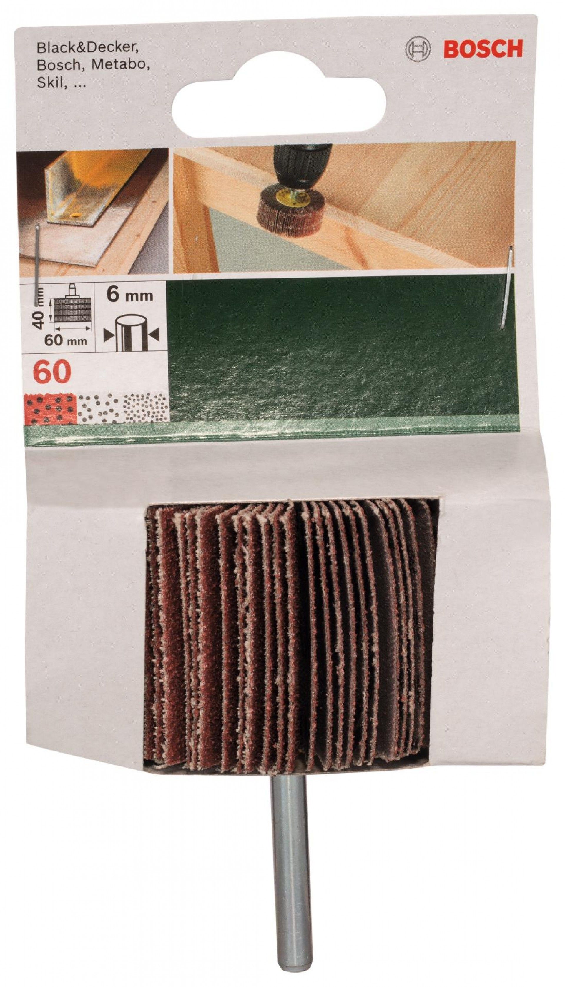 Disco de lixa em lamelas para berbequins, 60 mm refª 2609256284 BOSCH