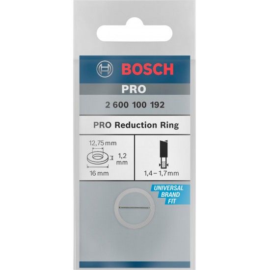 Anel de redu��o para l�mina de serra circular PRO, 16 x 1,2 x 12,75 mm ref� 2600100192 BOSCH