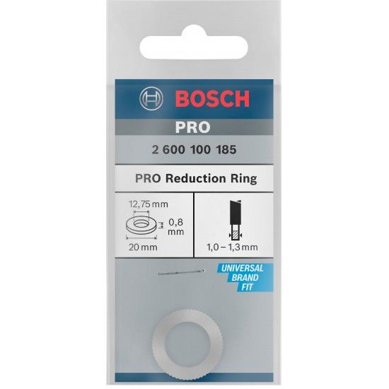 Anel de redu��o para l�mina de serra circular PRO, 20 x 0,8 x 12,75 mm ref� 2600100185 BOSCH
