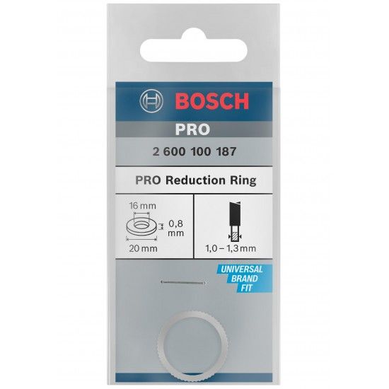 Anel de redu��o para l�mina de serra circular PRO, 20 x 0,8 x 16 mm ref� 2600100187 BOSCH