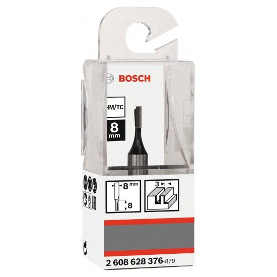 Fresa Straight Bit, One Flute, Ø 3 x L 8, Shank 8 mm refª 2608628376 BOSCH Fresa Straight Bit, One Flute, Ø 3 x L 8, Shank 8 mm refª 2608628376 BOSCH
