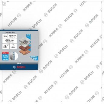 Disco abrasivo de corte com diamante PRO Multi Material, 230 x 22,23 mm, 10 unid. ref 2608615066 BO