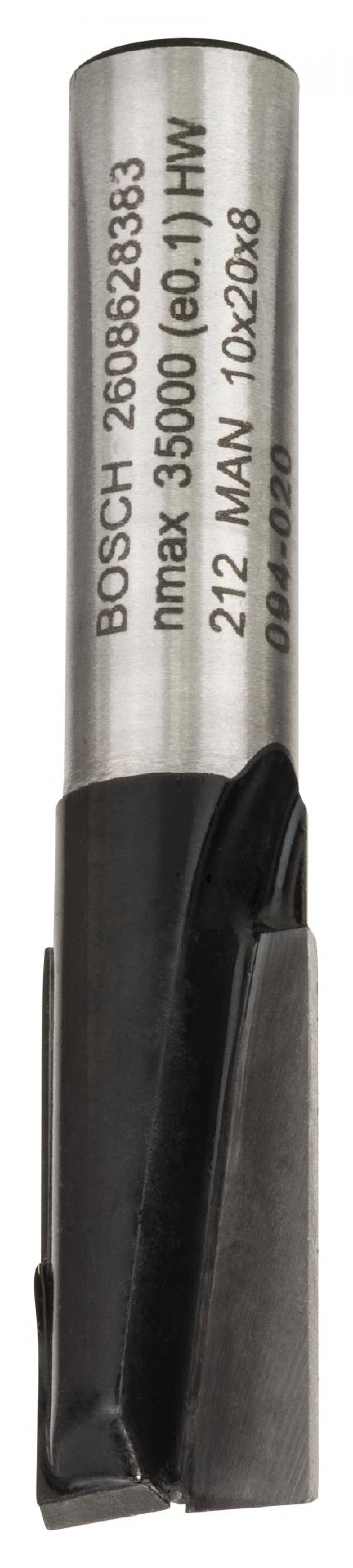 Fresa Straight Bit, Two Flutes, Ø 10 x L 19.6, Shank 8 mm refª 2608628383 BOSCH
