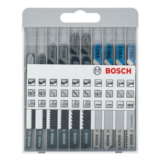 Conjunto de 10 lâminas de serra vertical Basic for Metal and Wood refª 2607010630 BOSCH Conjunto de 10 lâminas de serra vertical Basic for Metal and Wood refª 2607010630 BOSCH