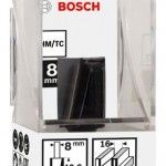 Fresa  Straight Bit, Two Flutes, � 16 x L 19.6, Shank 8 mm ref� 2608628388 BOSCH